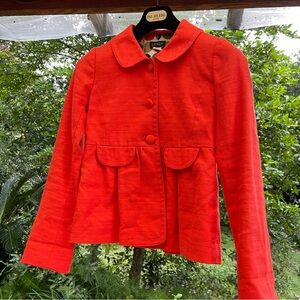 J Crew Orange Blazer Jacket Size 0
